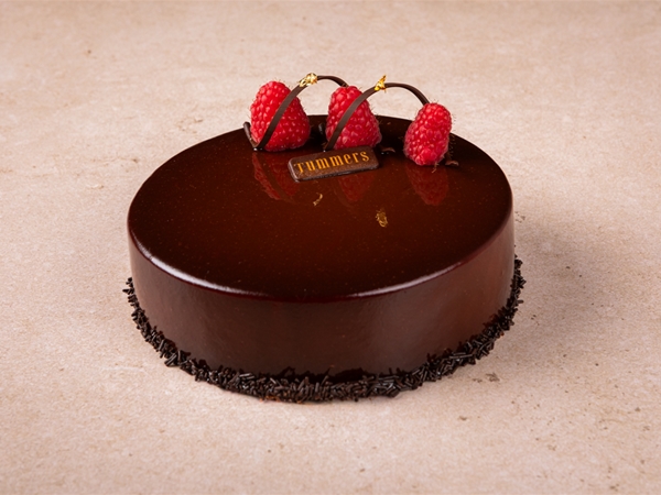 Chocolade-Framboos taartje